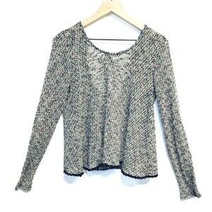 Daytrip By Buckle Open Back Knit Top Medium Boho Grunge Long Sleeve Sweater y2k